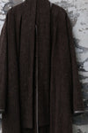 Mutedance 24 Autumn and Winter Collarless Belt Wool Coat MD-MD24FW39-BROWN